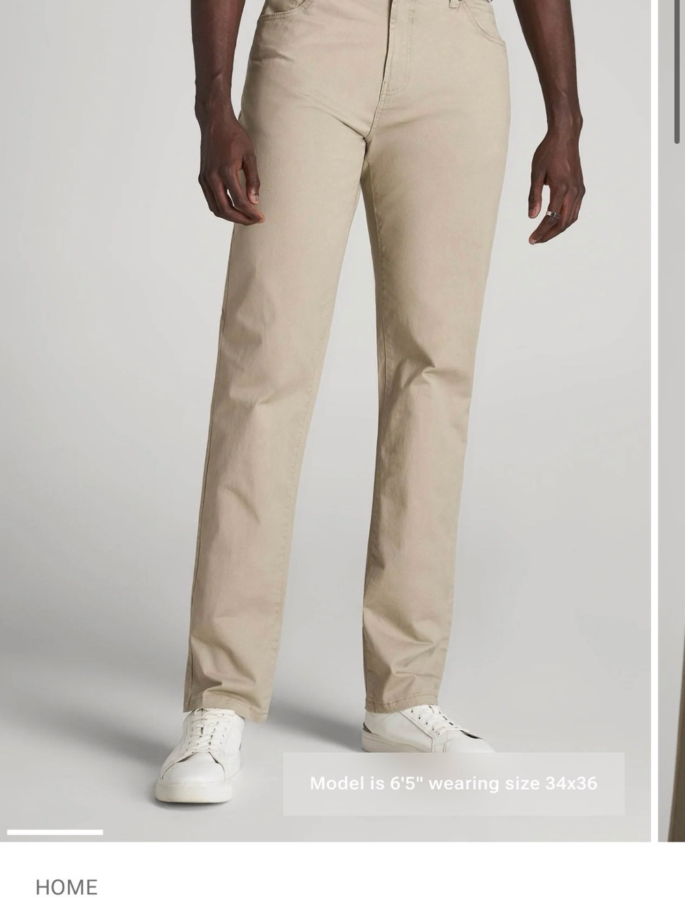 American Tall Men's Straight Leg Chinos in Light Khaki